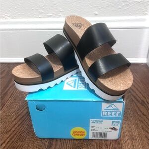 REED women’s size 8 slip on sandals.